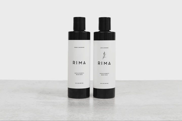 RIMA Cosmetics Castile Cosmetic Brush Wash soap suds GIF