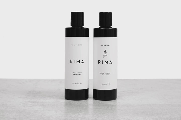 RIMA Cosmetics Castile Cosmetic Brush Wash soap suds GIF